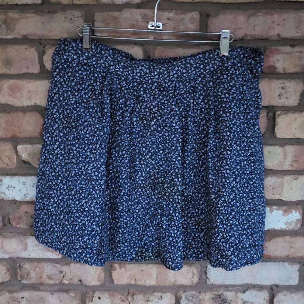 Old Navy Blue Floral Skirt